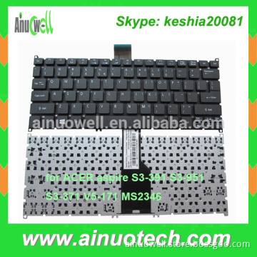 US Laptop Keyboard for ACER S3-391 S3-951 S3-371 V5-171 MS2346 notebook Keyboards factory